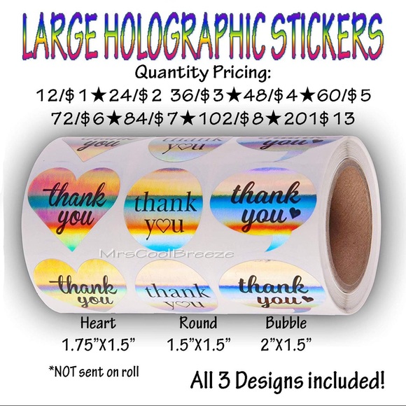 15 - 8.5X12 Holographic Designer Bubble Mailers - Picture 2 of 12